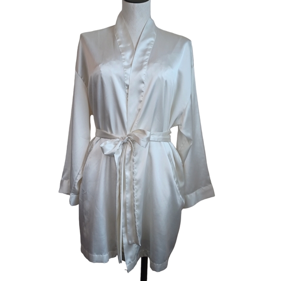 Victorias Secret Peignoir Set Short Gown and Robe Ivory Vintage Womens Small - Picture 16 of 16